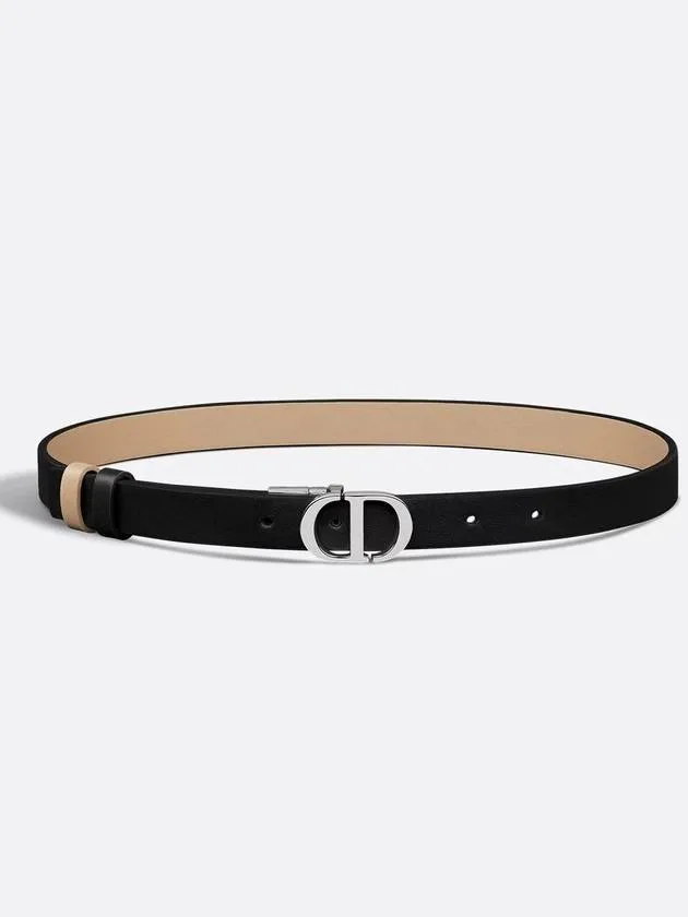 30 Montaigne Reversible Belt Black Biscuit Smooth