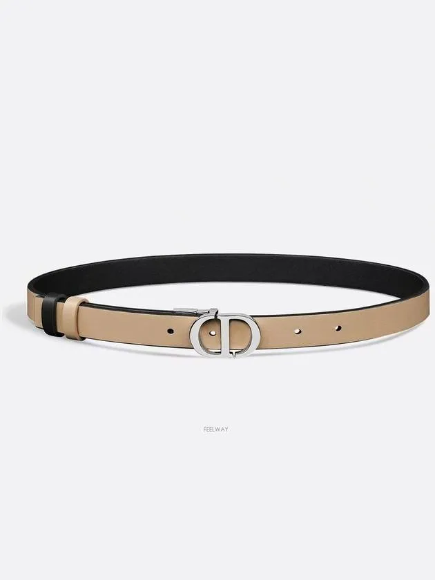 30 Montaigne Reversible Belt Black Biscuit Smooth