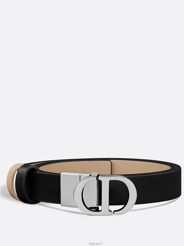 30 Montaigne Reversible Belt Black Biscuit Smooth