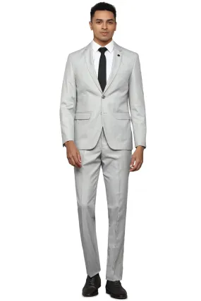 Allen Solly Men's Polyester Blend Two Piece Suit (ASSURSLFW12682_Grey