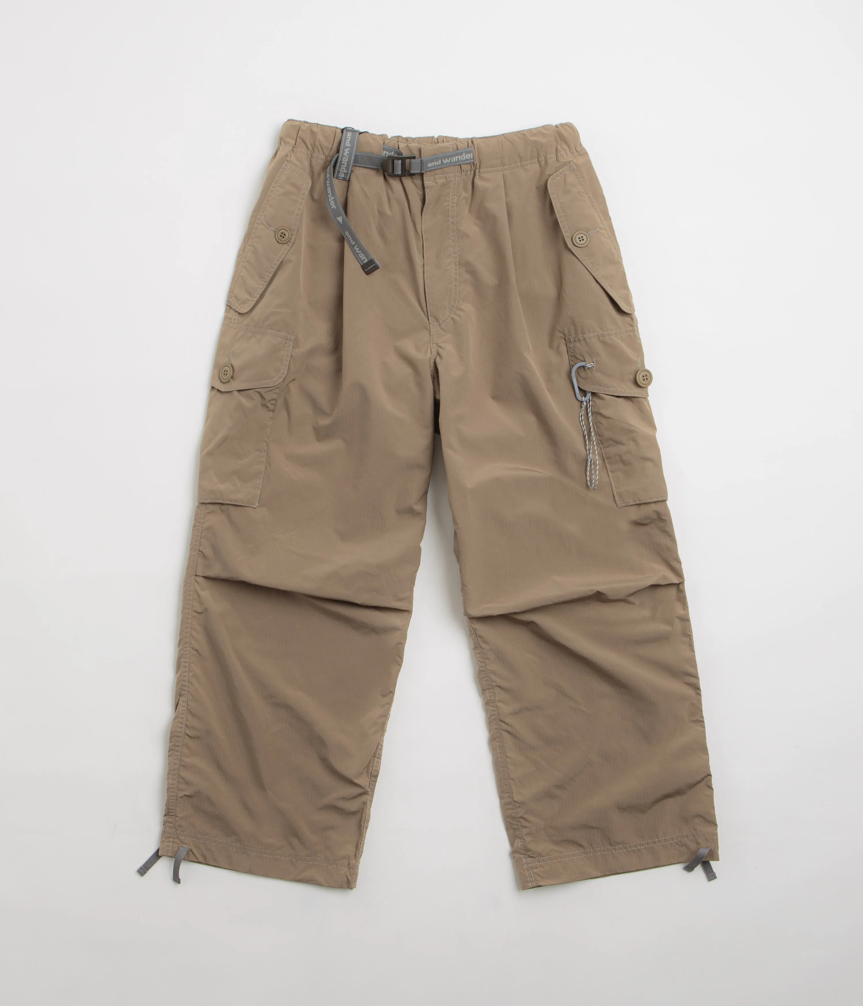 and wander Oversized Cargo Pants - Beige