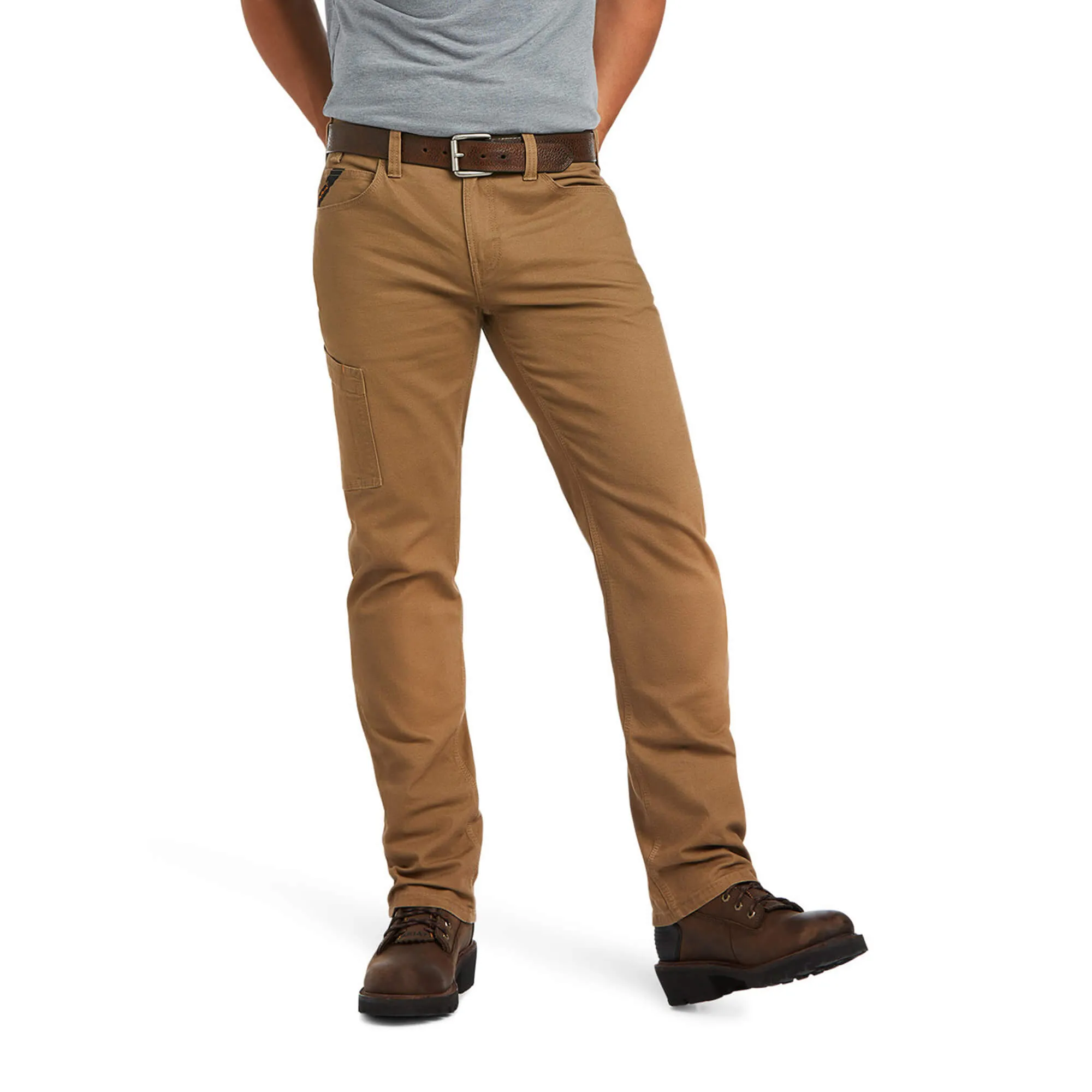 Ariat 10036734 Field Khaki Rebar M7 Low Rise DuraStretch Made Tough Stackable Straight Leg Pant