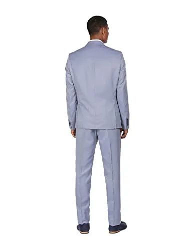 Arrow Men Blue Tailored Regular Fit Patterned Formal Suit