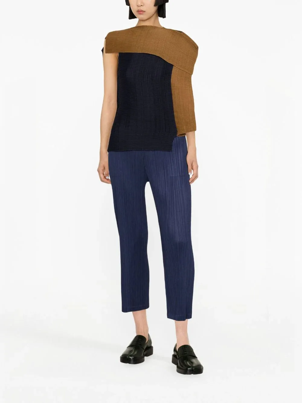 AW23 Pleated Straight Pants - Dark Navy