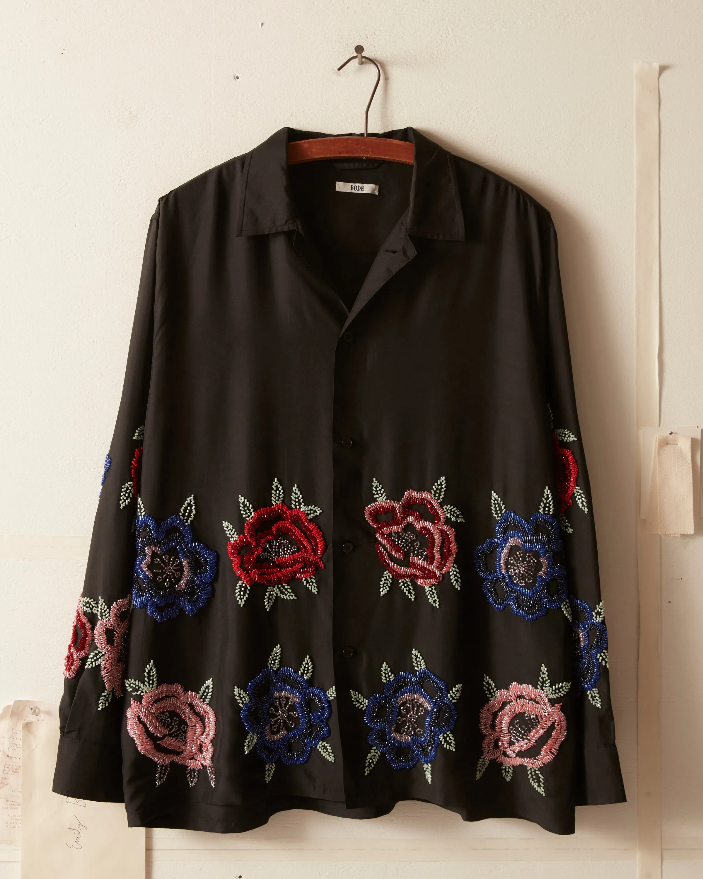 Beaded Poppy Long Sleeve Shirt