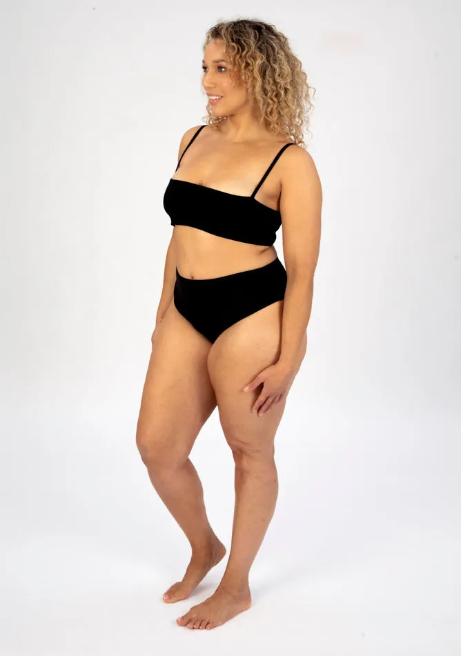 Black High Waisted Period Pant - Moderate to Heavy Absorbency