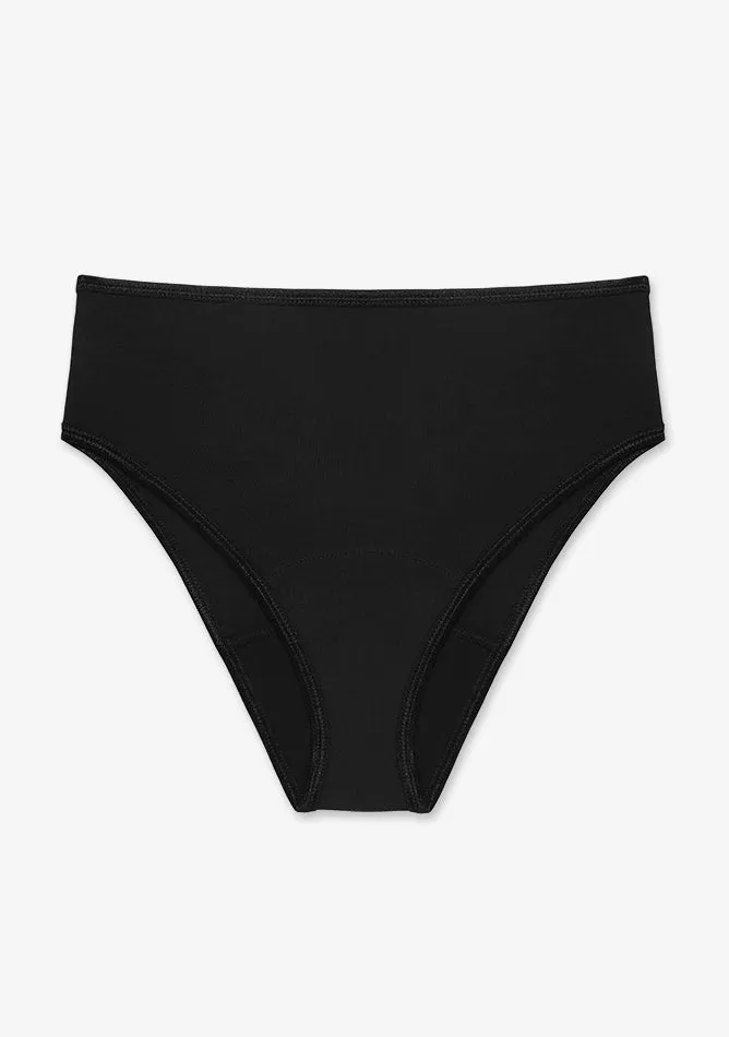 Black High Waisted Period Pant - Moderate to Heavy Absorbency