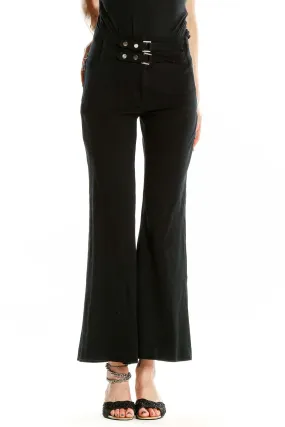 Black High-Waisted Wide-Leg Pants