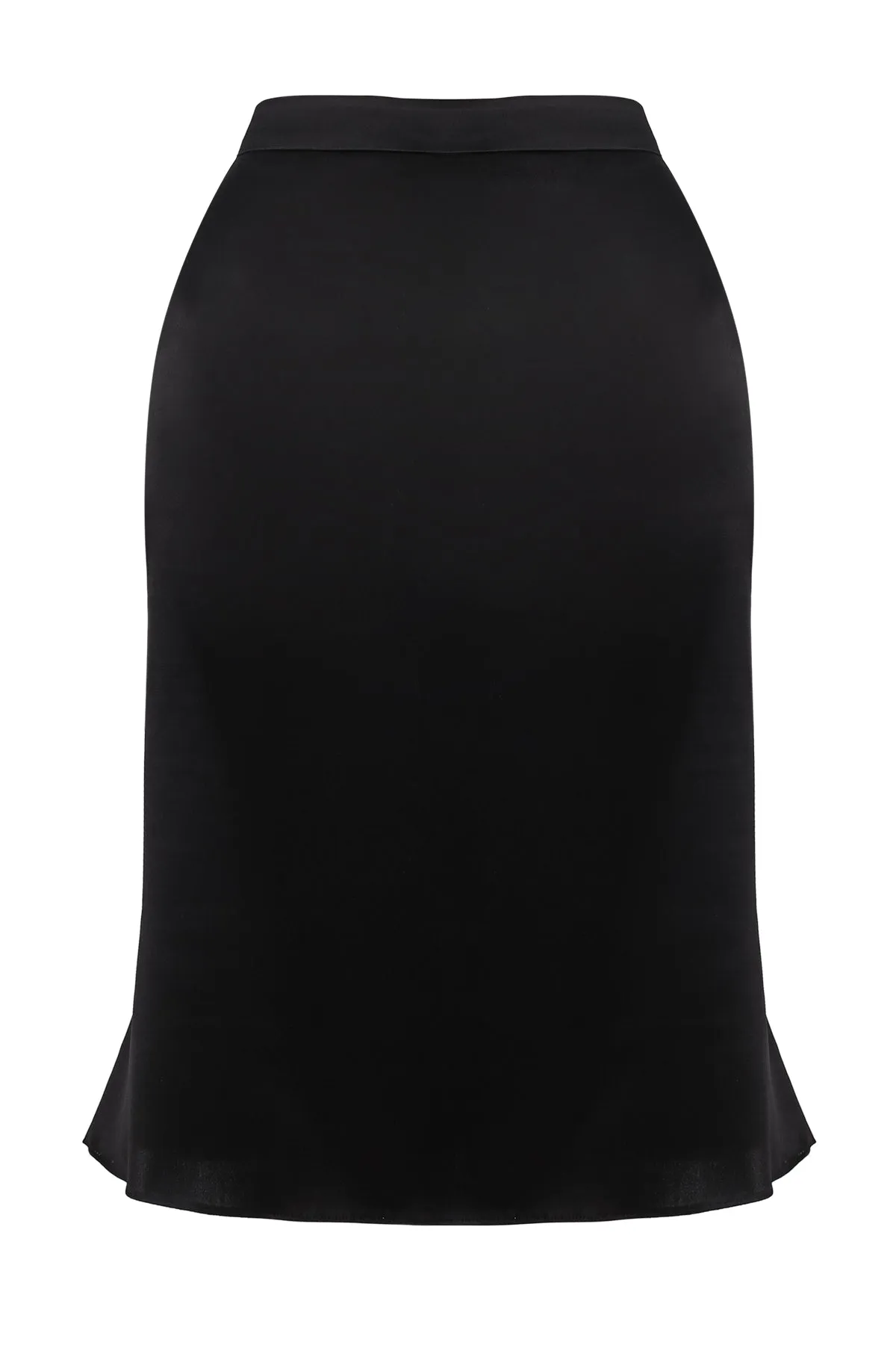 Black Pure Silk Audrey Women's Skirt