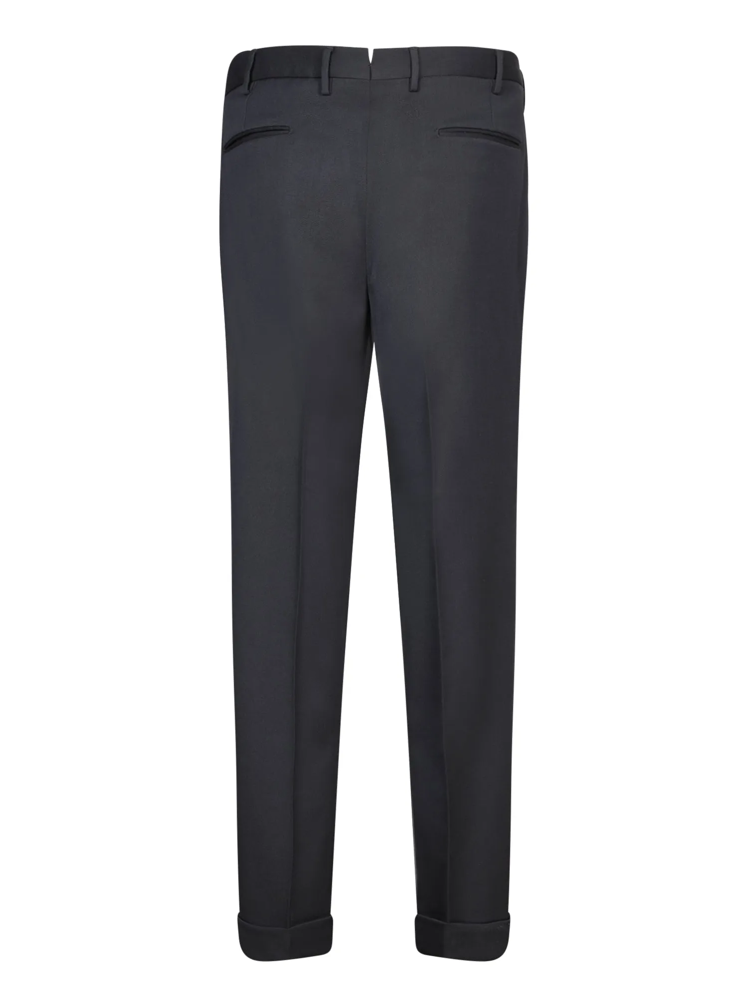 Blue Stretch Wool Pants