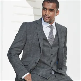 Brook Taverner Cassino Grey Check Washable Suit-