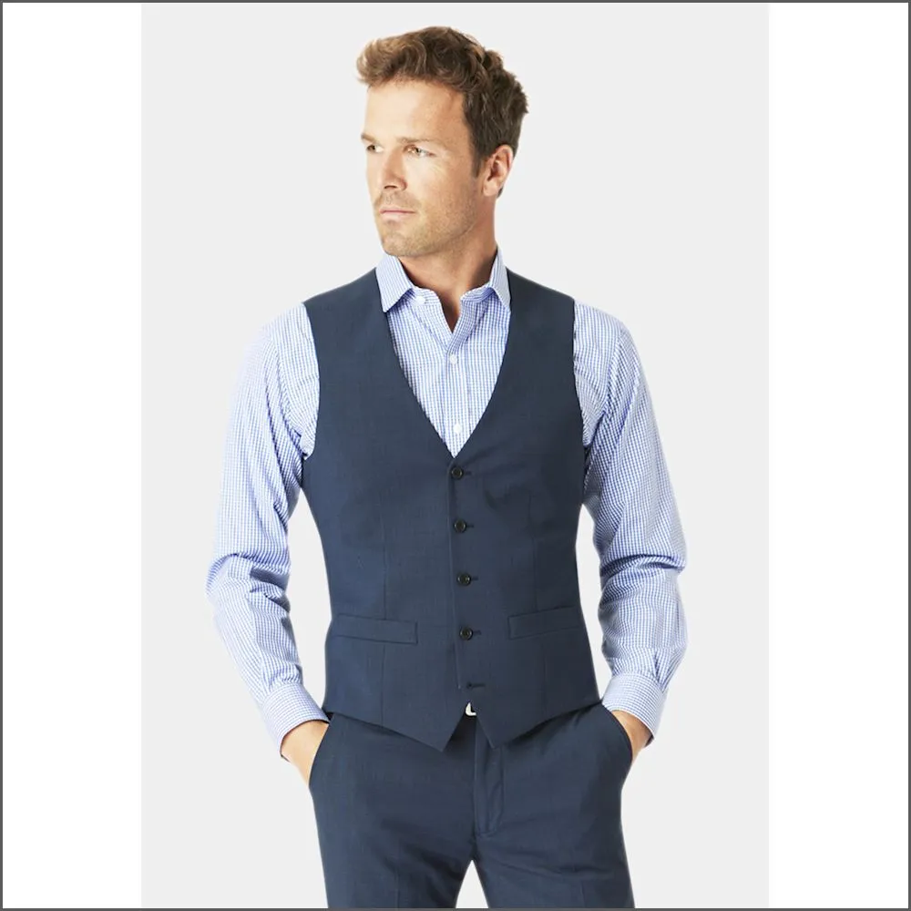 Brook Taverner Cassino Navy Check Washable Suit-