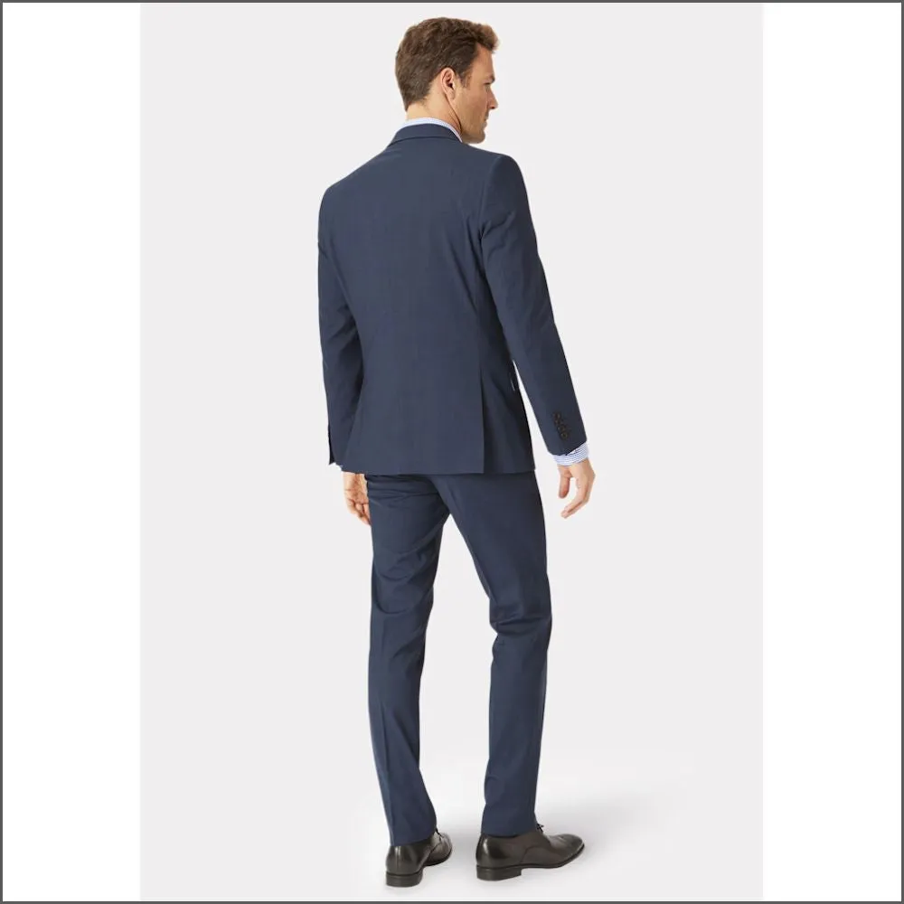 Brook Taverner Cassino Navy Check Washable Suit-