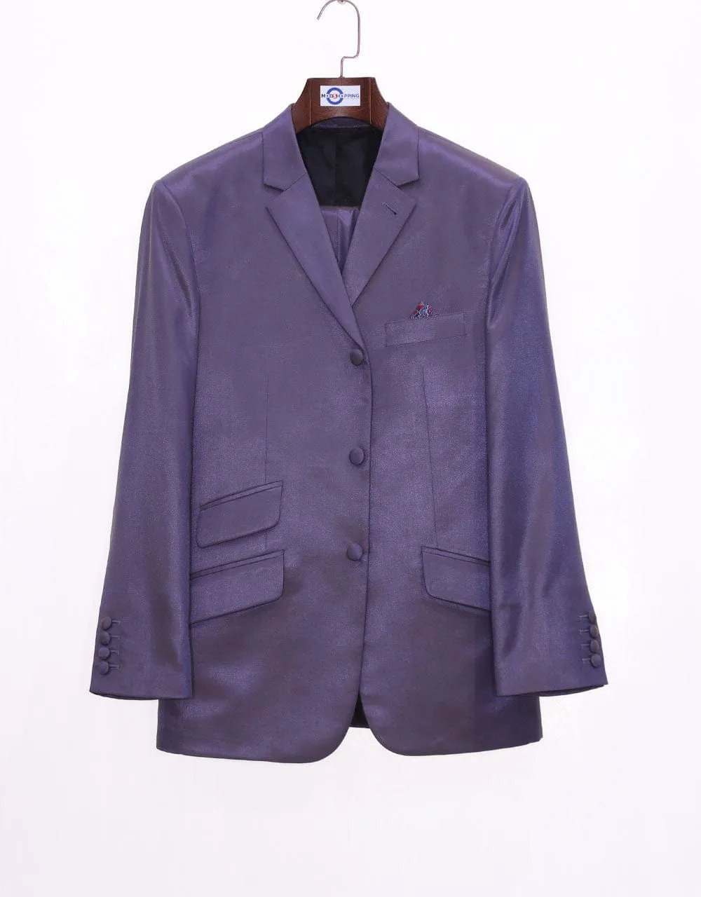 Brown and Purple Two Tone Suit