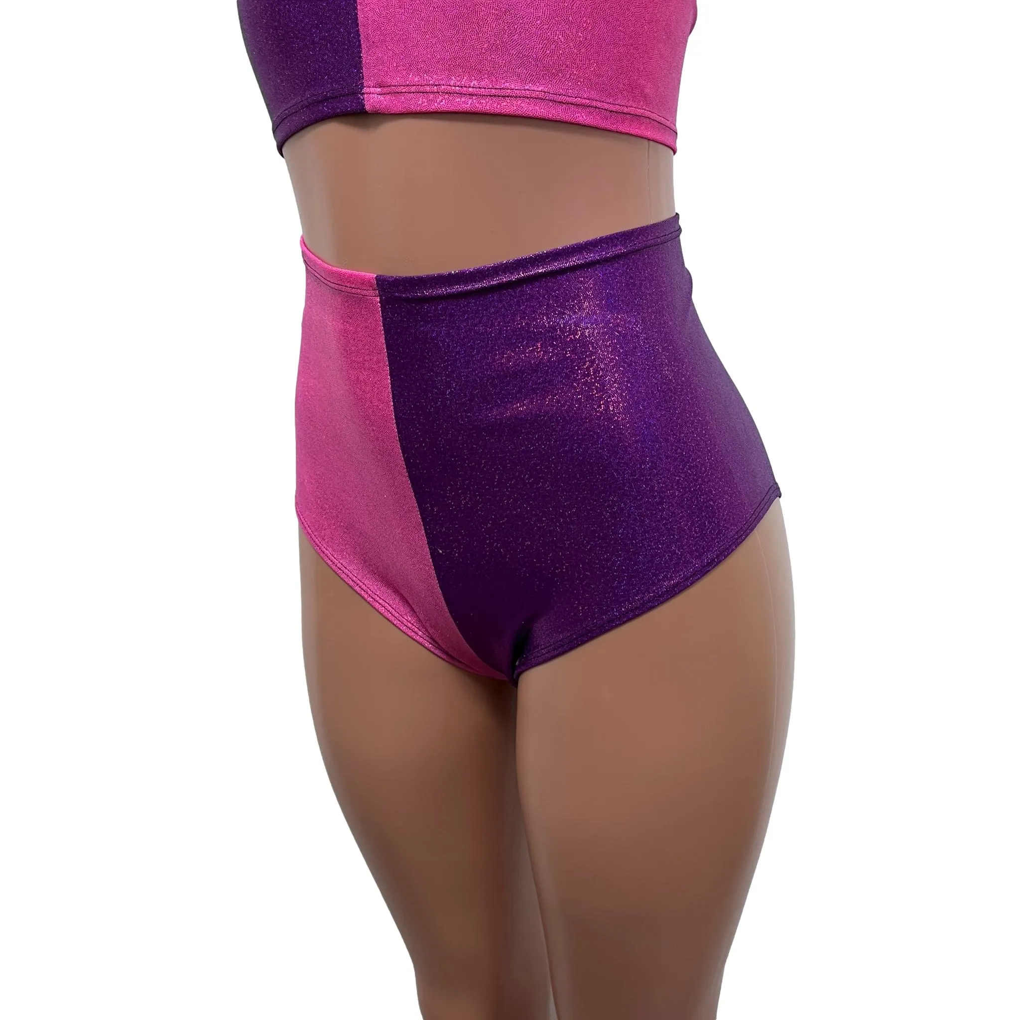 Cheshire Rave Outfit - Pink/Purple Sparkle Festival Set