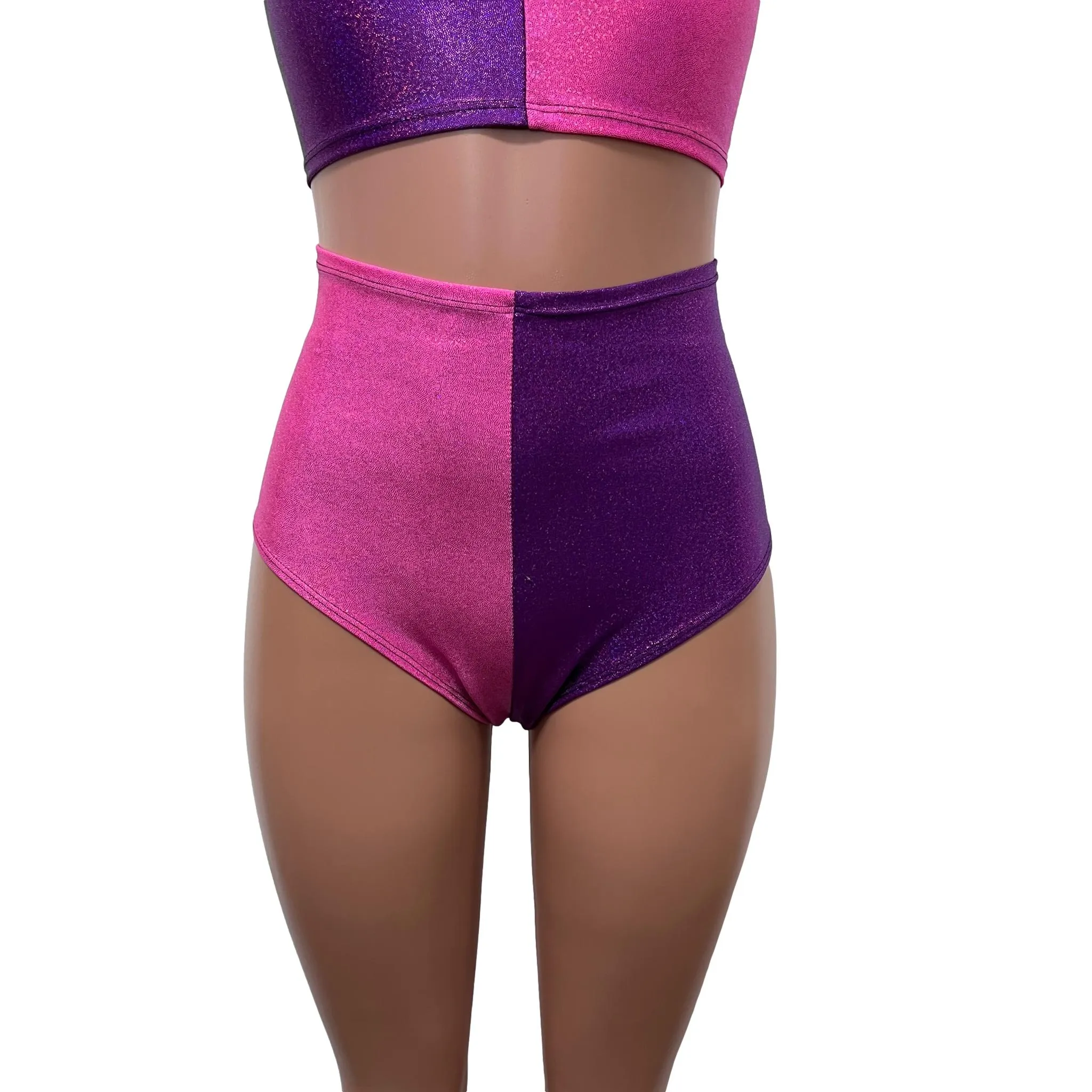 Cheshire Rave Outfit - Pink/Purple Sparkle Festival Set