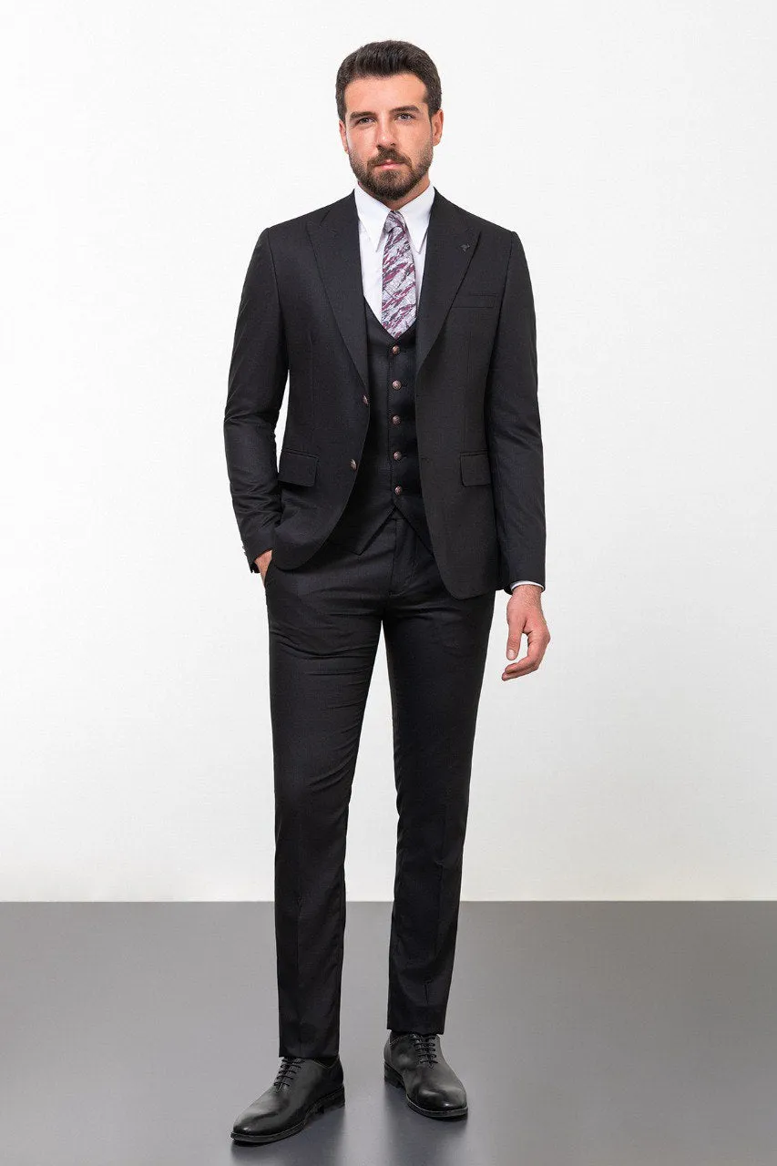 Classic Black 3-Piece Suit