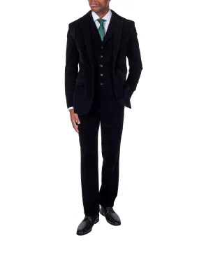 CORDUORY TAILORED FIT SUIT IN BLACK