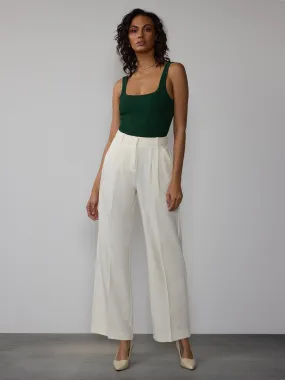 Curvy Wide Leg Pleated Pant