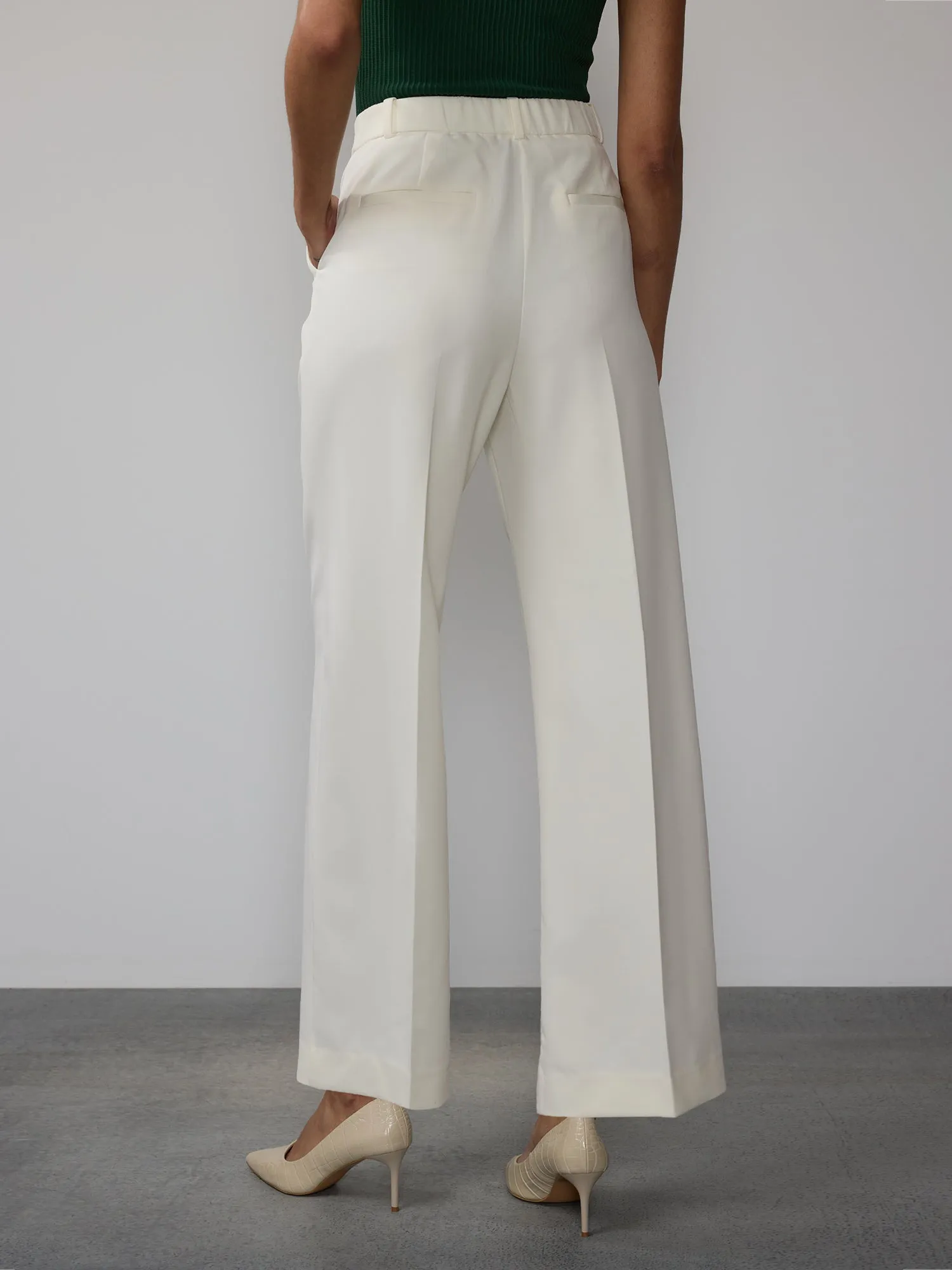 Curvy Wide Leg Pleated Pant