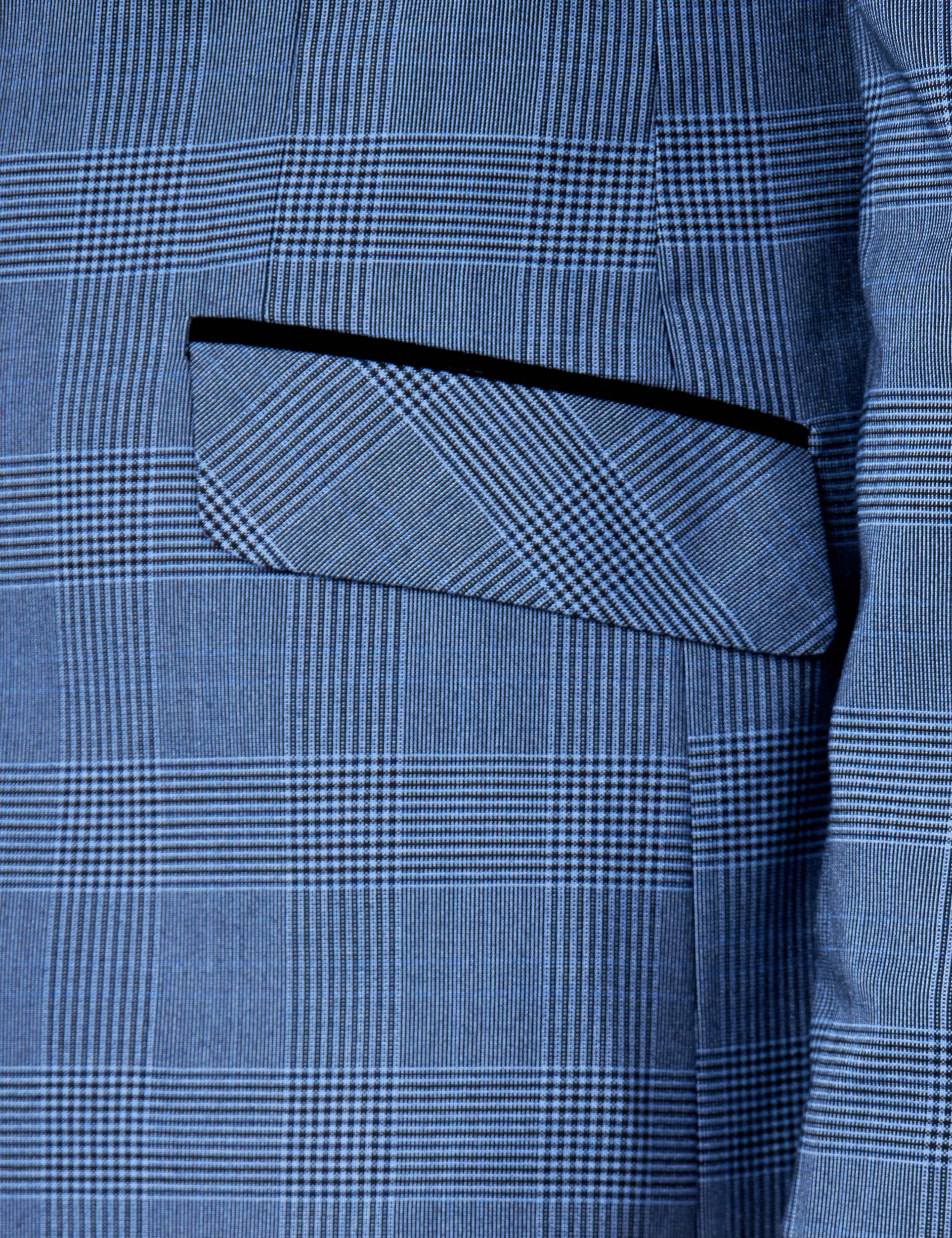 EKON - Blue Prince of Wales Check Suit Tailored Fit