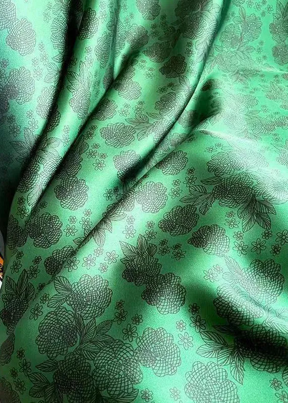 Fashion Green Leopard Print Silk Scarf ML2319