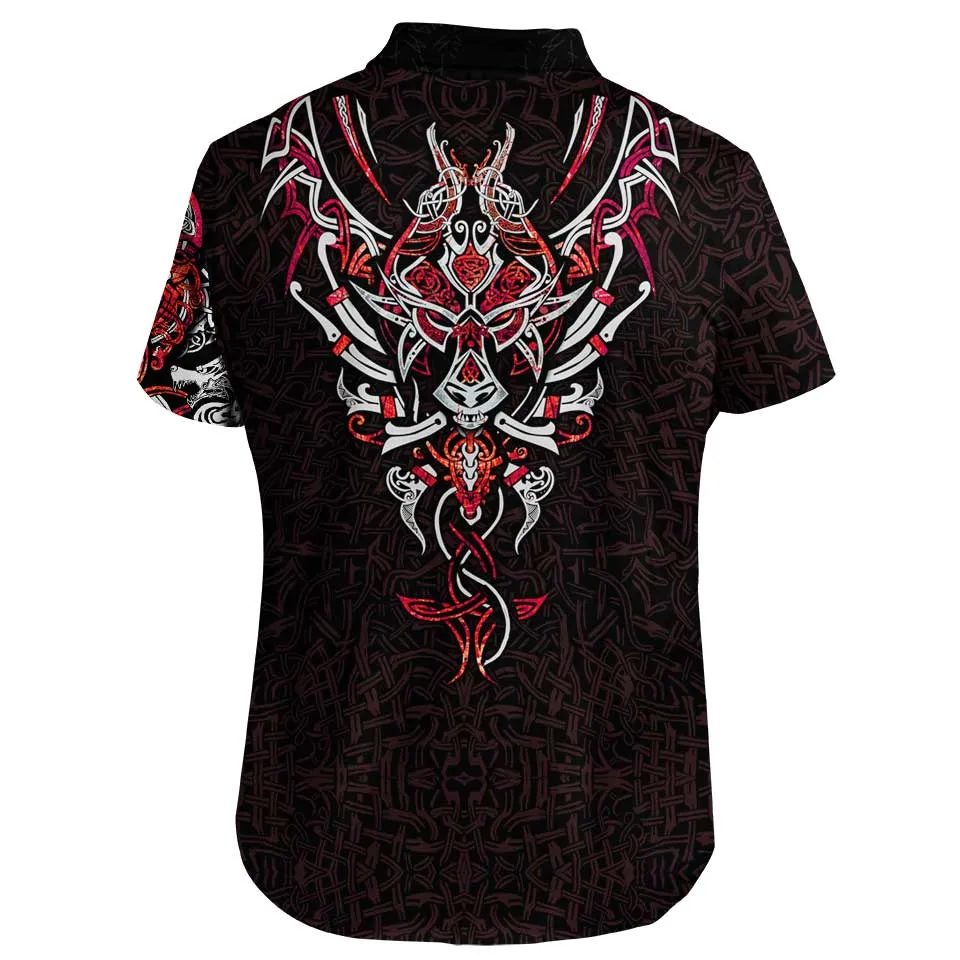 Fenrir Button Up Shirt - Crimson Edition