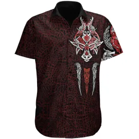 Fenrir Button Up Shirt - Crimson Edition