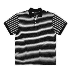 Former Uniform Striped Polo Worn Black / White