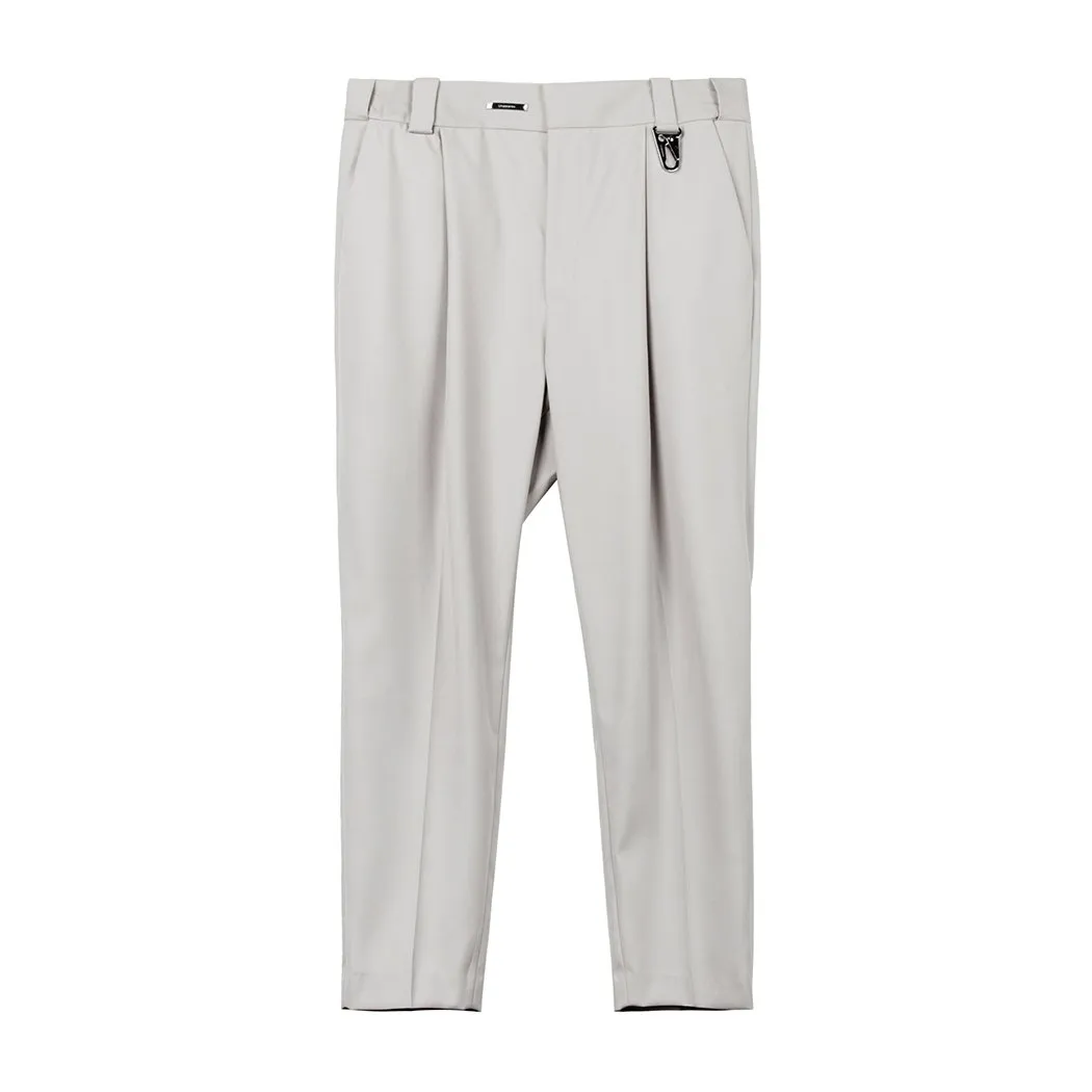 Hook Single Pleated Standard Waist Pants White