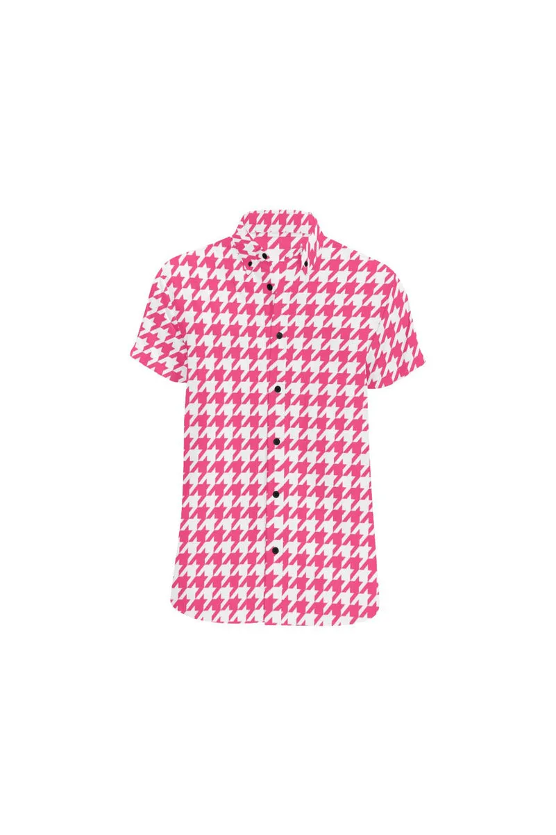 Houndstooth Men's All Over Print Short Sleeve Shirt