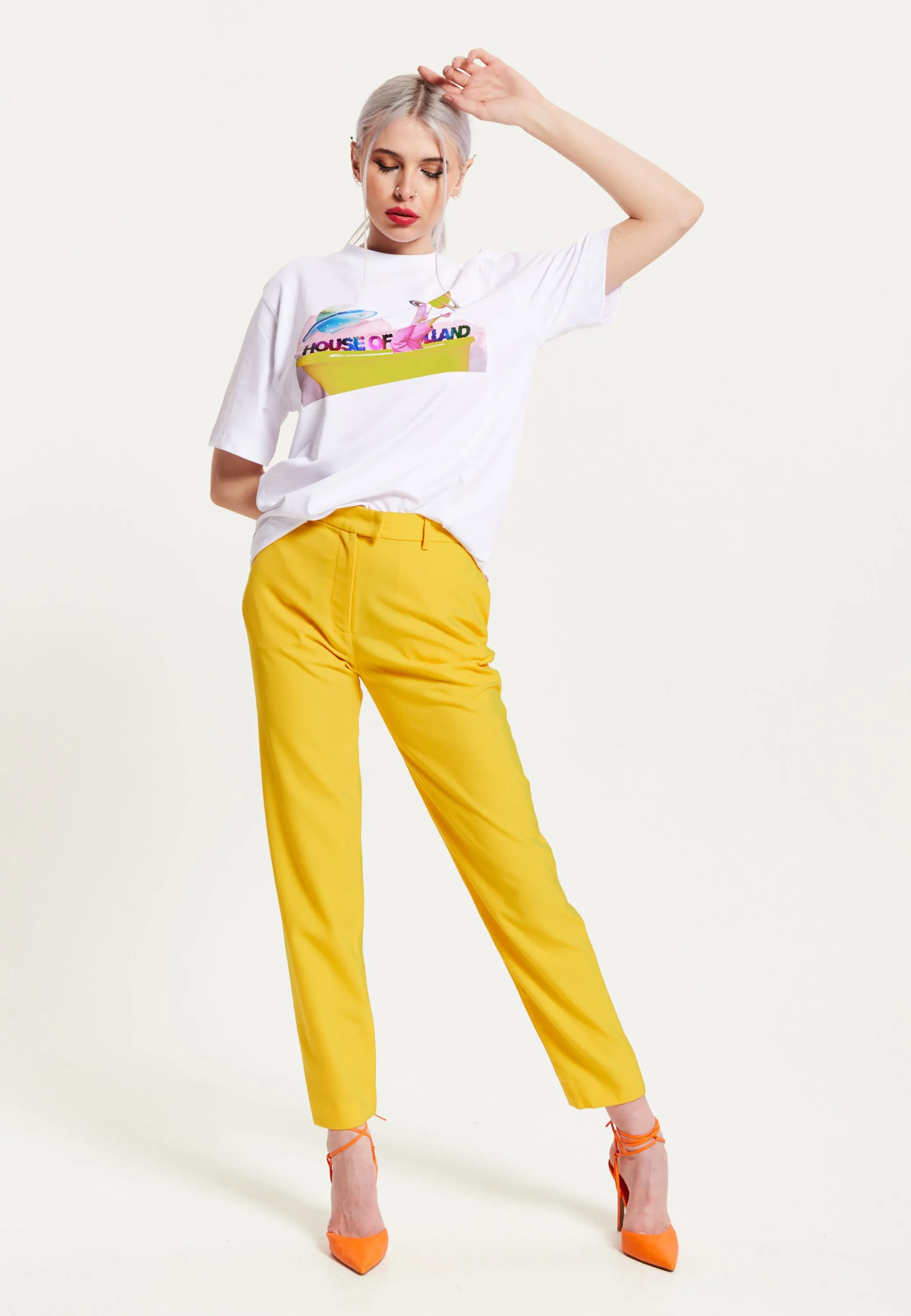 House of Holland Yellow Tailored Trouser