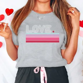 Love Striped Wholesale Tee