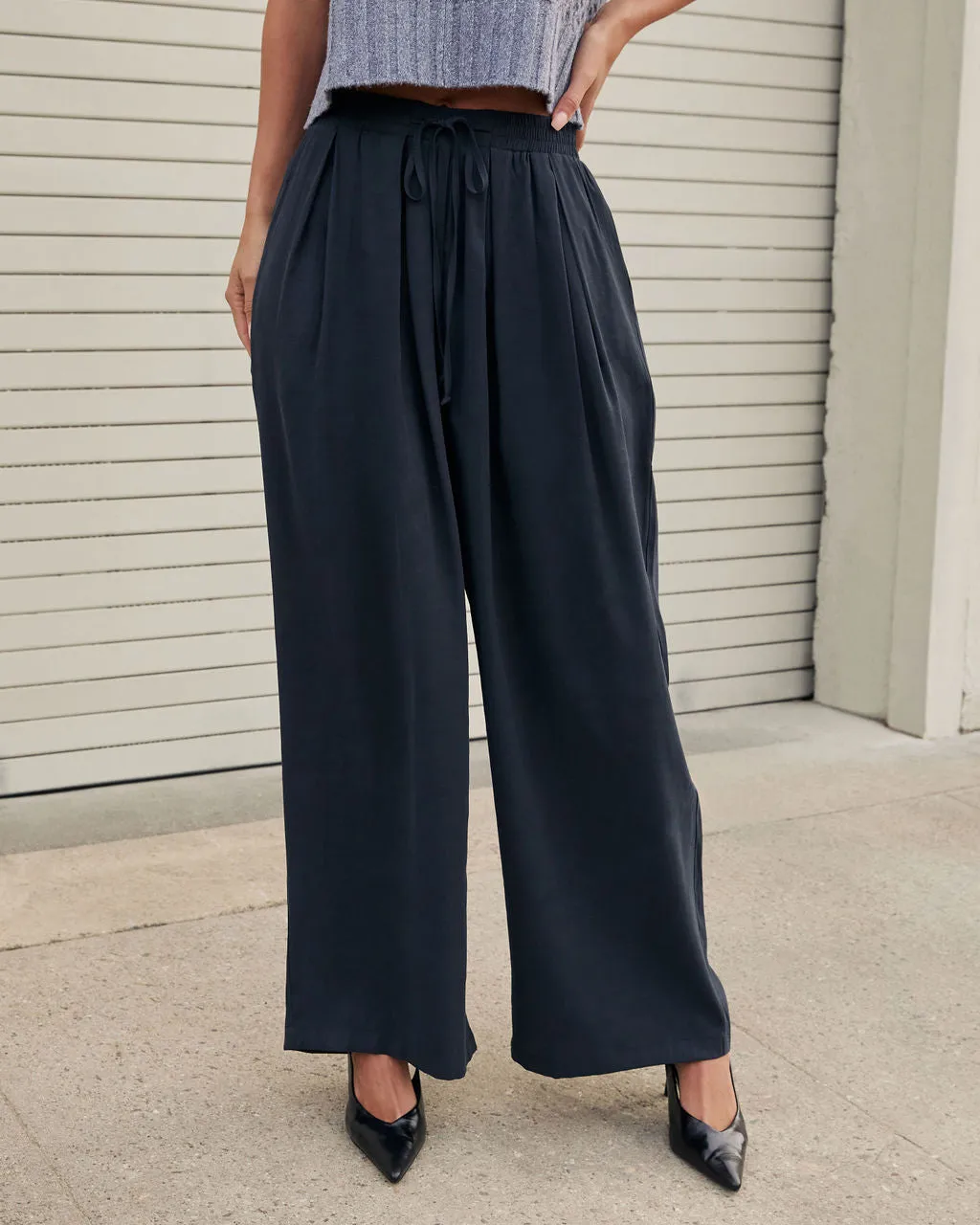 Marlah Pleated Drawstring Pants