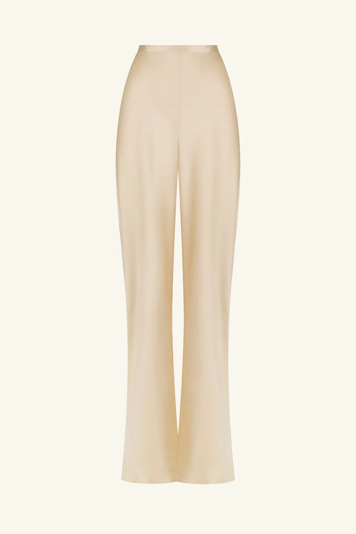 MEZZANOTTE SILK BIAS CUT PANT  - BONE