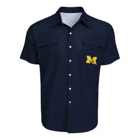 Michigan Wolverines NCAA Mens Gone Fishing Shirt