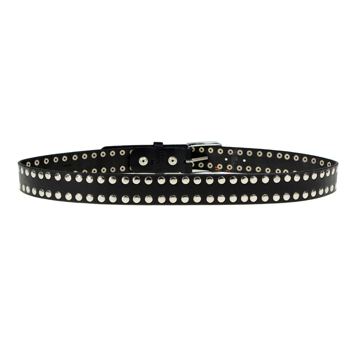 Milwaukee Leather MP7100 Men's Studded Black Genuine Leather Belt for