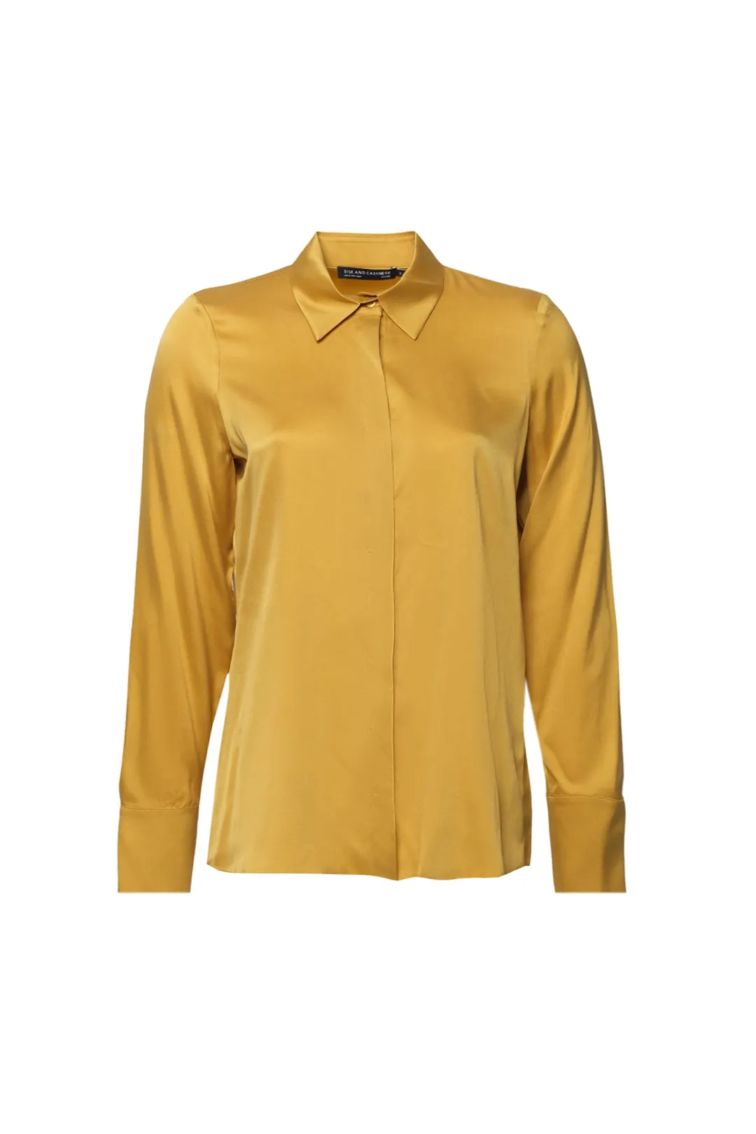 Mustard Pure Silk Audrey Women's Shirt