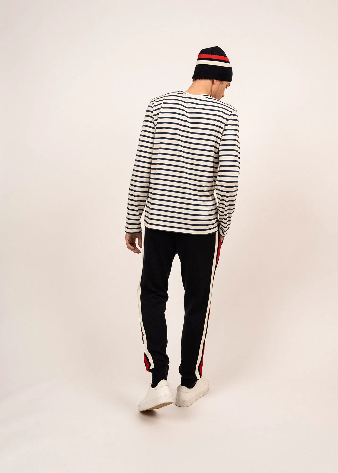 Normands cotton sailor striped shirt - SAINT JAMES x Kappa (ECRU/MARINE)