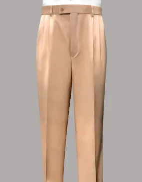 PEACH REGULAR FIT PLEATED PANTS