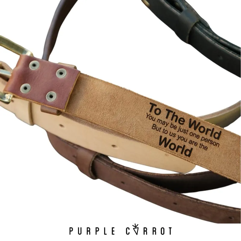 Personalised Engraved Leather Belts