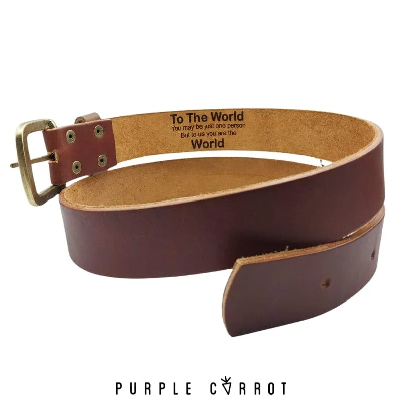 Personalised Engraved Leather Belts