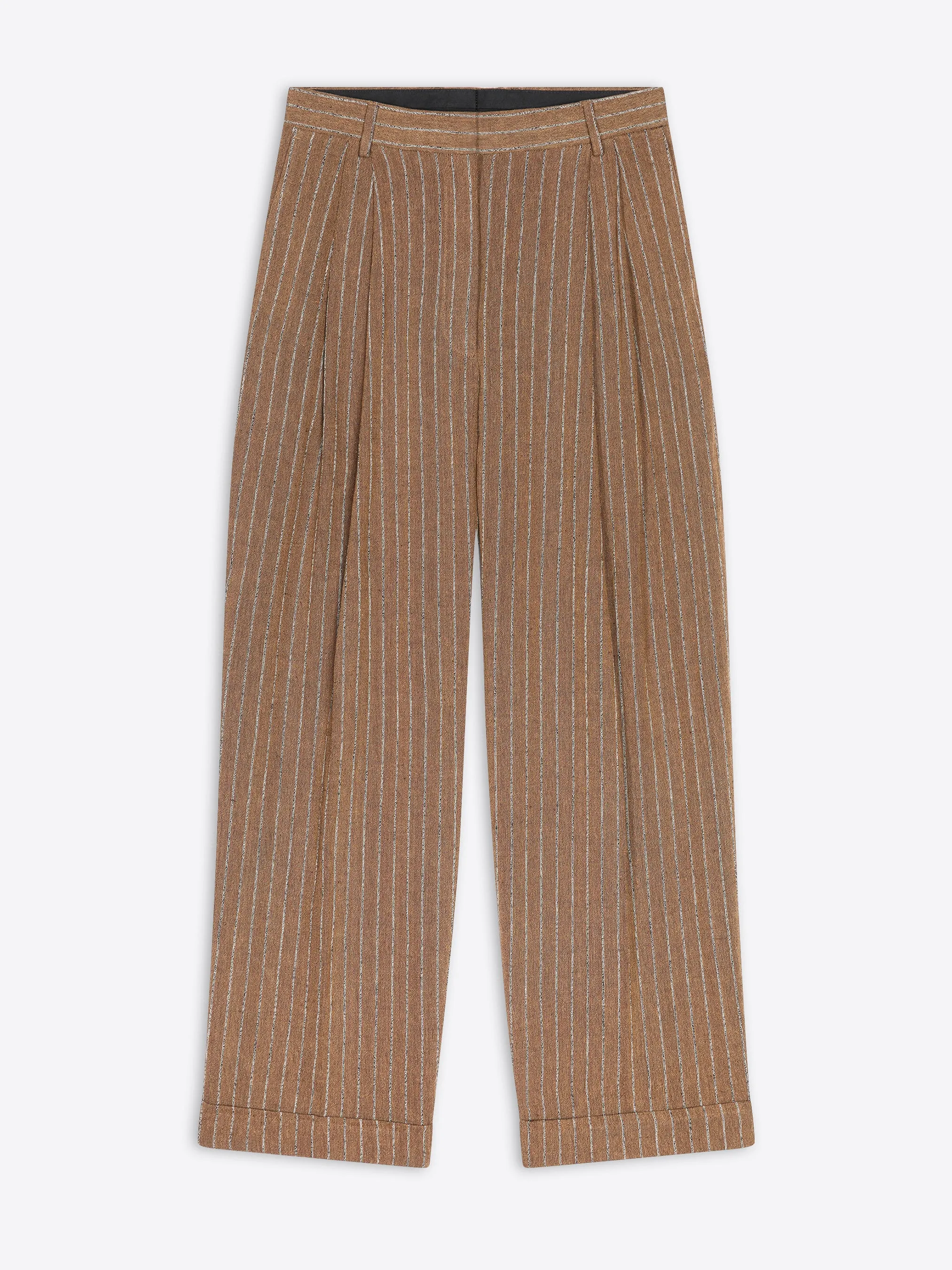 Pleated linen pants