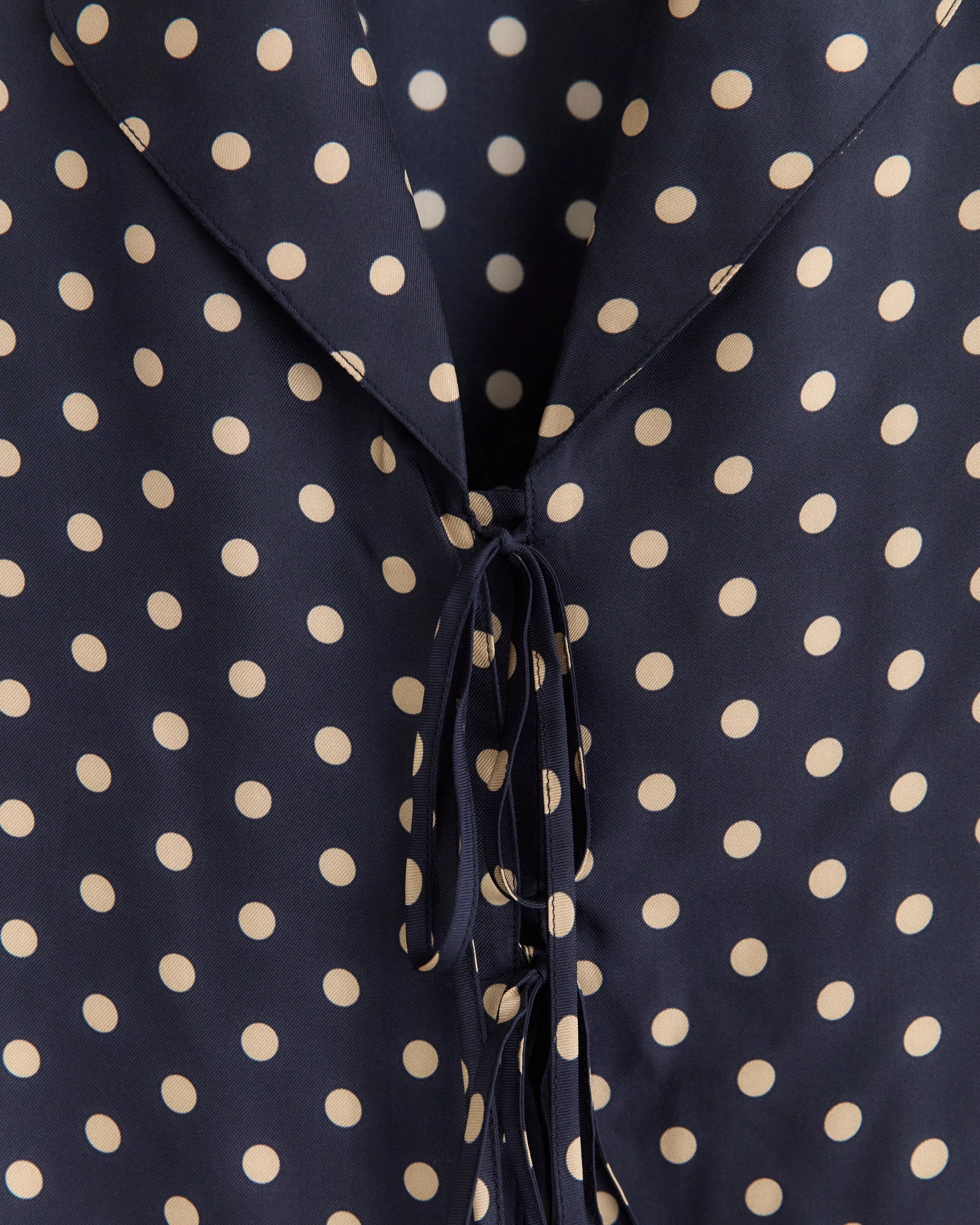 Polka Dot Micro Tie Long Sleeve Shirt