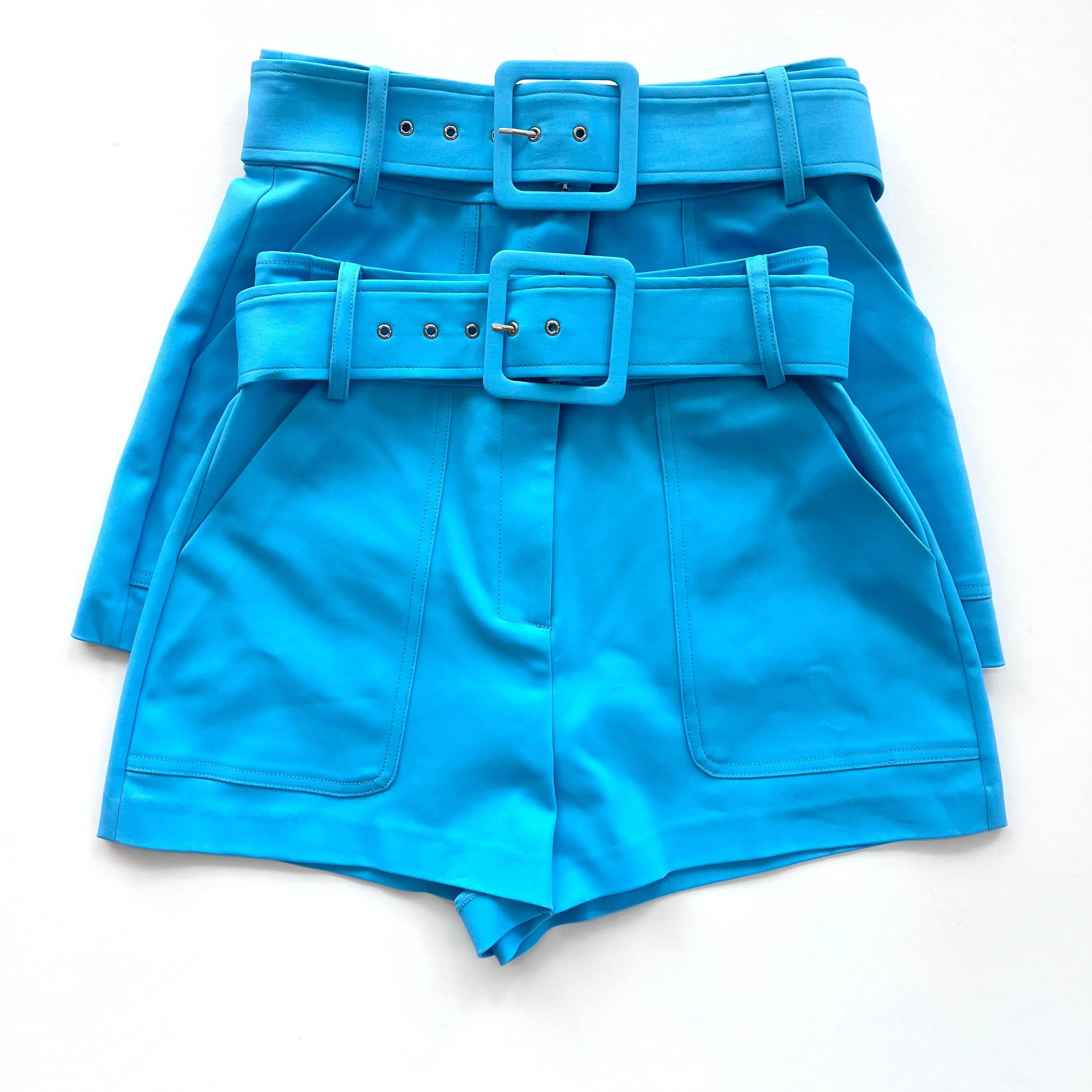 Ra5008 Turquoise Belted Short