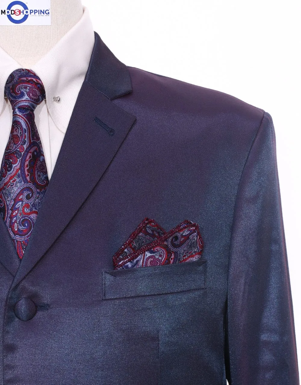 Red and Blue Two Tone Tonic Suit