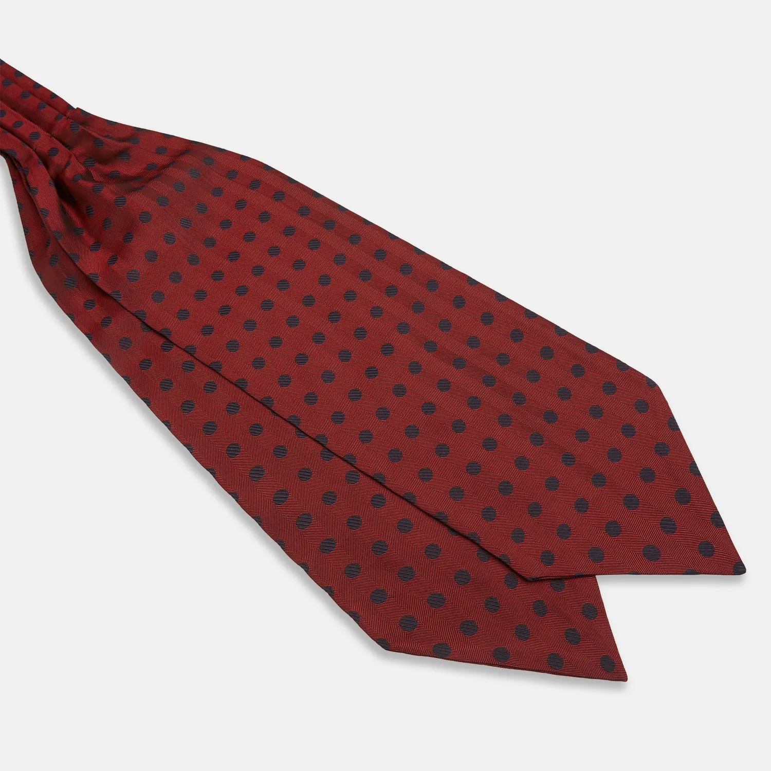 Red Dot Silk Cravat