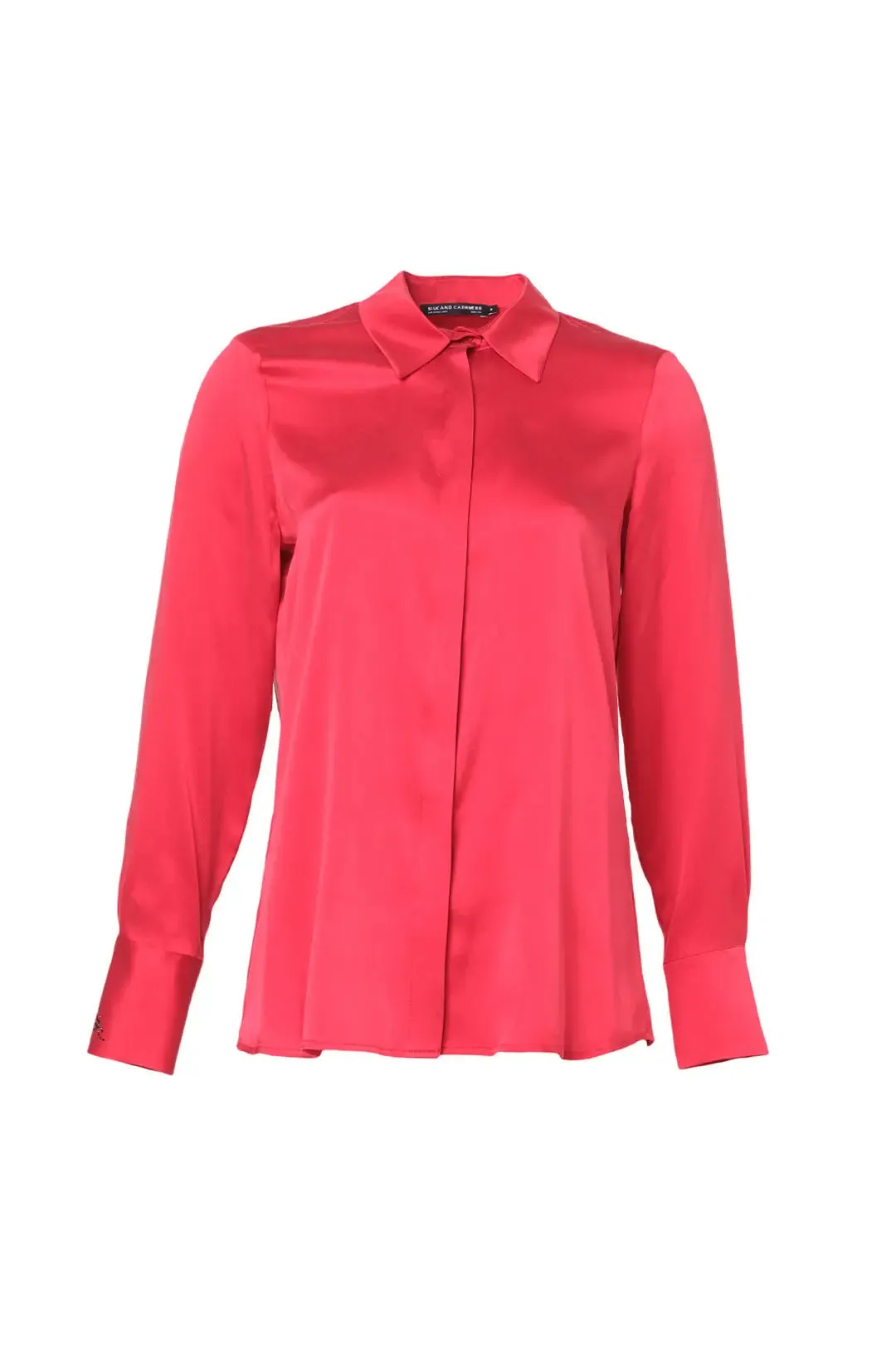 Red Pure Silk Audrey Women's Shirt