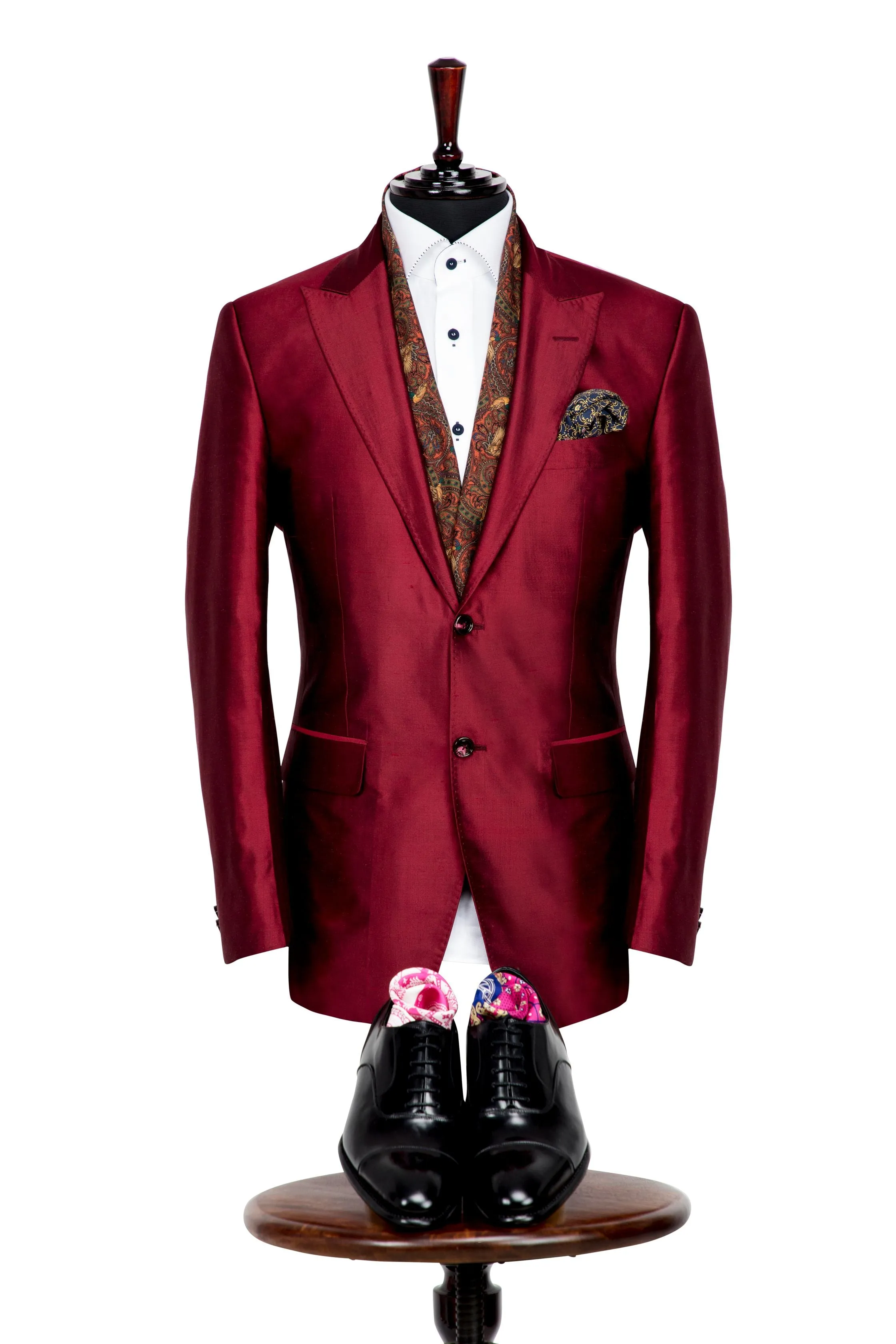 RED SILK WESTERN JACKET