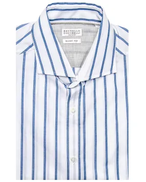 Sky Blue Striped Shirt